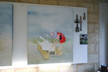 Work-in-progress-Emmanuel-Lesgourgues-techniques-mixtes-sur-toile-2026-2
